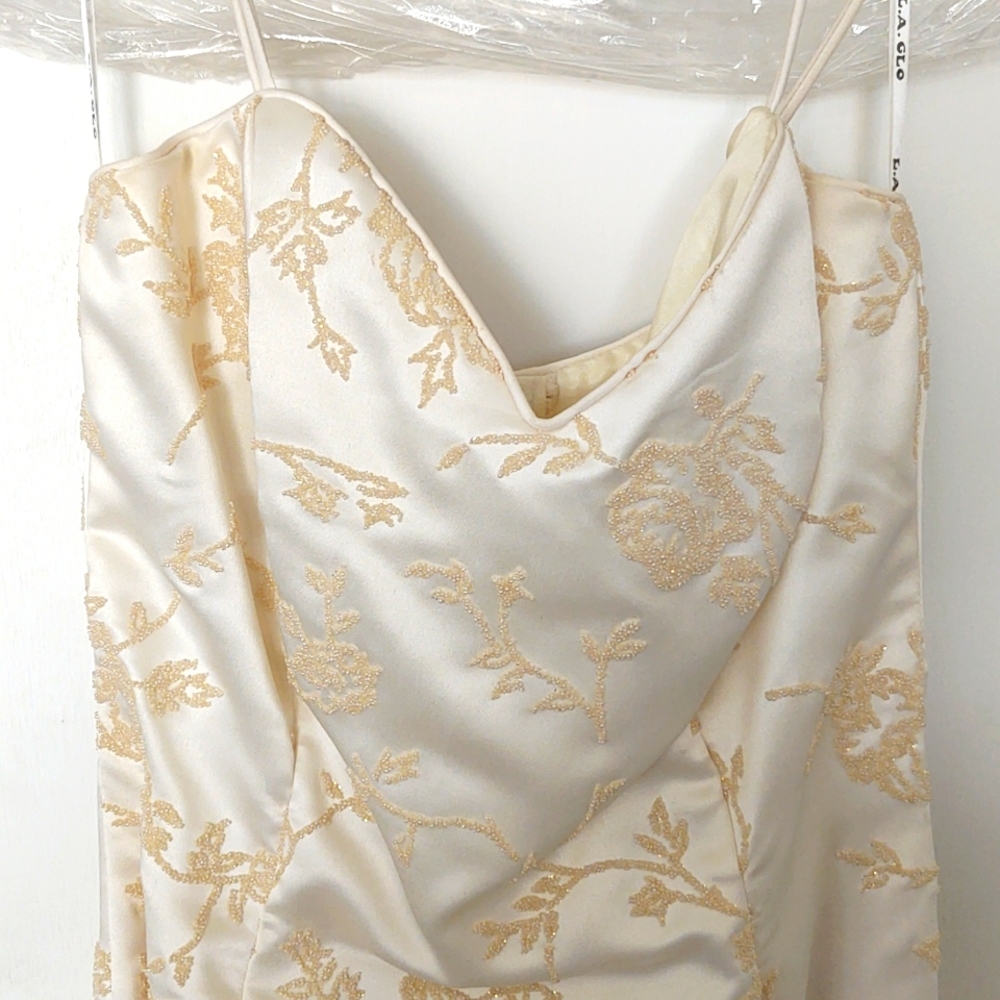 Cream color wedding dress